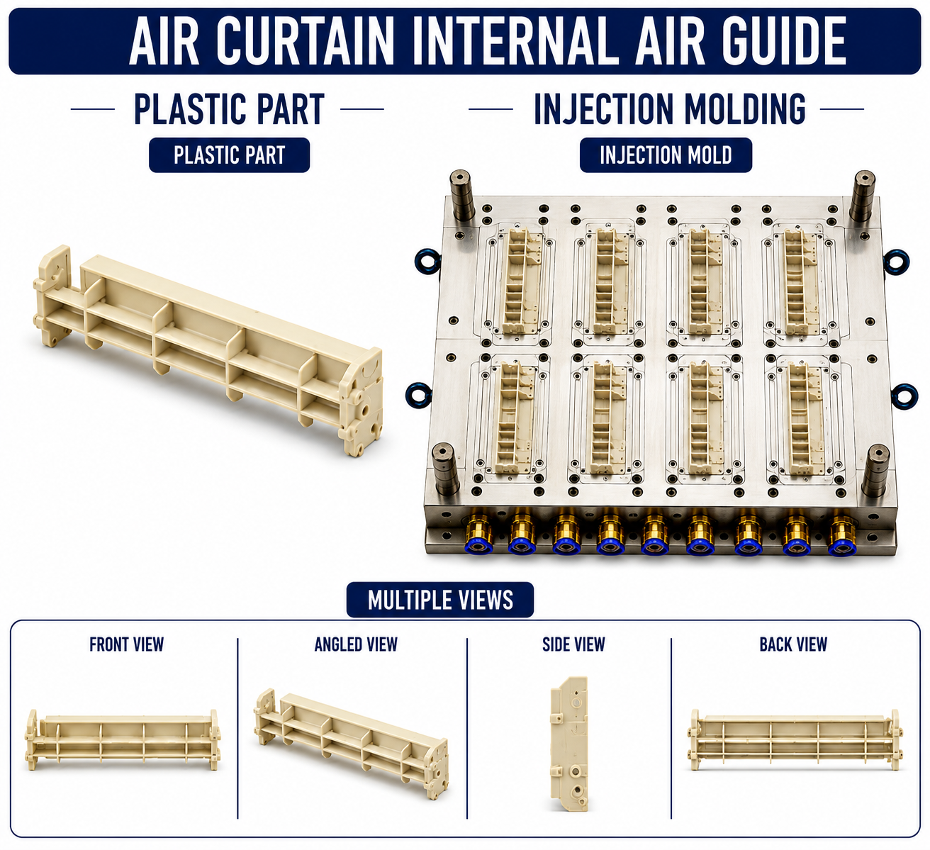 Air Curtain Plastic Internal Air Guide Mould and Moulding Service